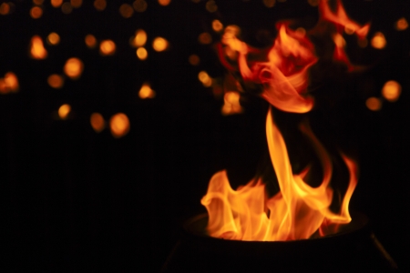 Flame in religion ceremonyの写真素材