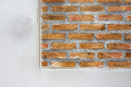 brick wall background under construction の写真素材
