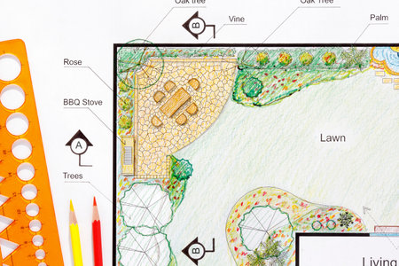 Landscape architect design garden plan