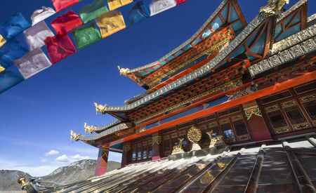 Guishan Temple in Dukezong Old Town ,Shangri-La Zhongdian ,Yunnan China.のeditorial素材