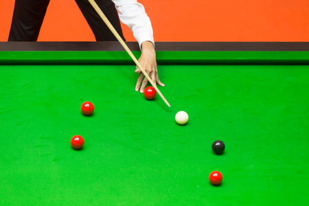 Ball and Snooker Playerの写真素材