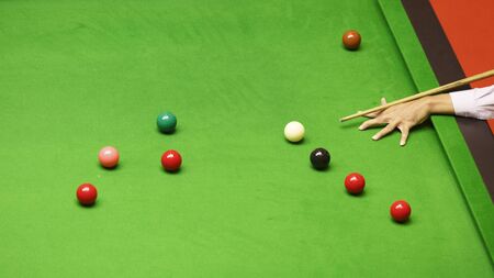 Ball and Snooker Playerの写真素材
