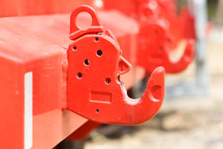 tow hook of firefighter truck for support other accessoriesの写真素材