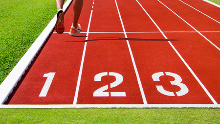 Start line ,Running trackの写真素材