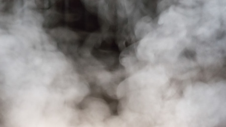 steam on dark  background.の写真素材