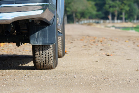 4x4 SUV car on dirt road
