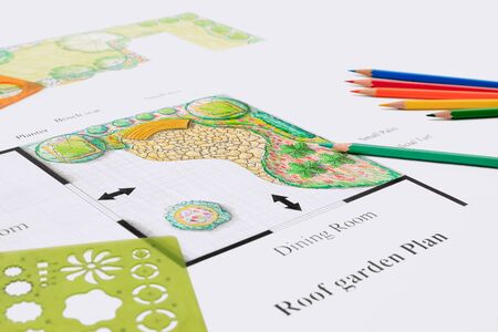 Balcony Garden Home Design Plan.の写真素材