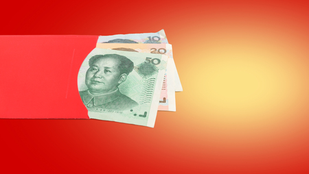 Red envelope chinese new year or hongbaoの写真素材