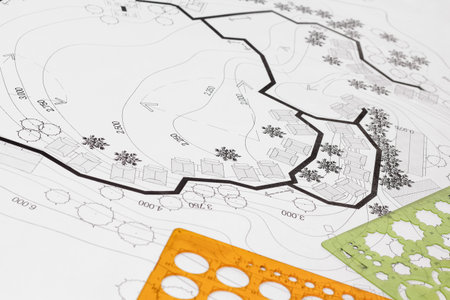Landscape architecture design garden plan for housing development