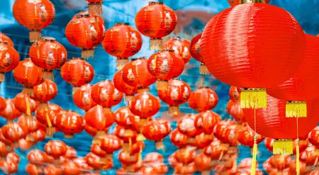 Lanterns in Chinese new year day festival.の写真素材