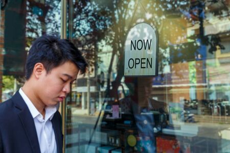 Reopened businesses after covid-19 lockdownの写真素材