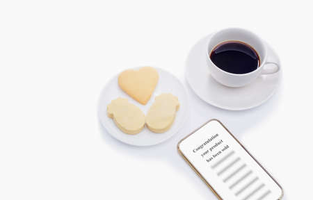 Good news at morning timeの写真素材