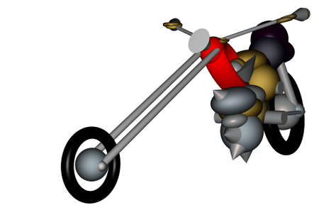 chopper motorcycle with space for text の写真素材