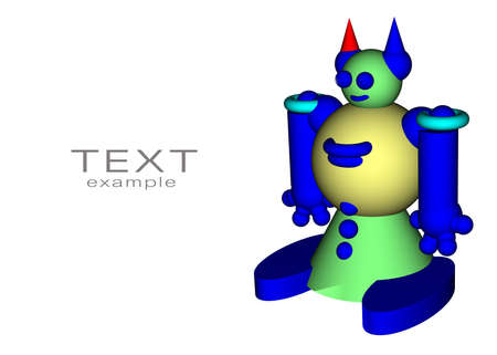  Toy Robot with space for text の写真素材