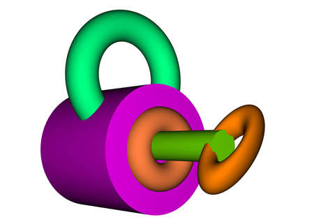 3d Padlockの写真素材