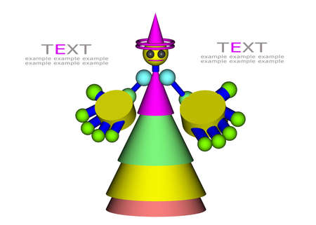 3d doll background compositionの写真素材