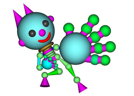 3d doll background compositionの写真素材