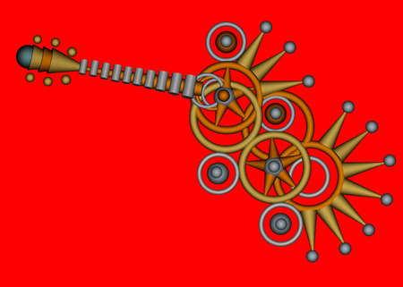 3d Abstract Guitar designの写真素材