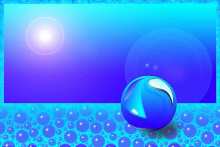 Blue abstract composition の写真素材