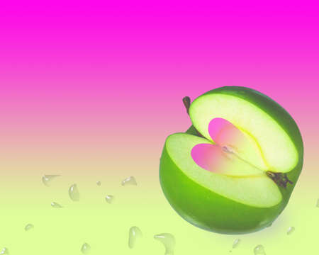 Apple and loveの写真素材