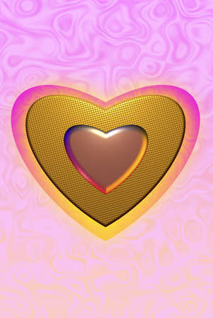  gold heart Colorful surface. abstract background space for text の写真素材