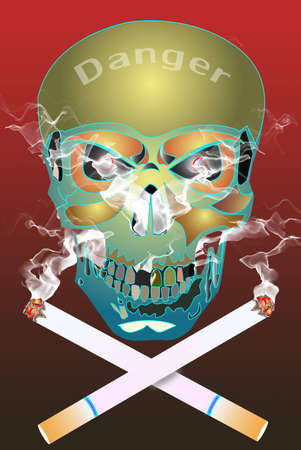 smoke a cigarette danger の写真素材