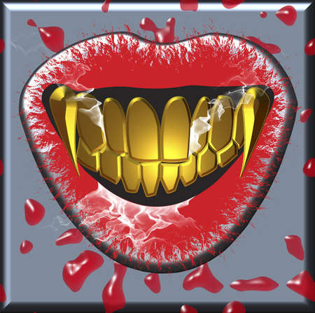 Close up of a vampire の写真素材