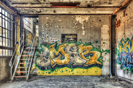 Abandoned factory interiorの写真素材