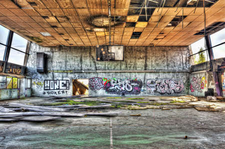Abandoned gymnasiumの写真素材
