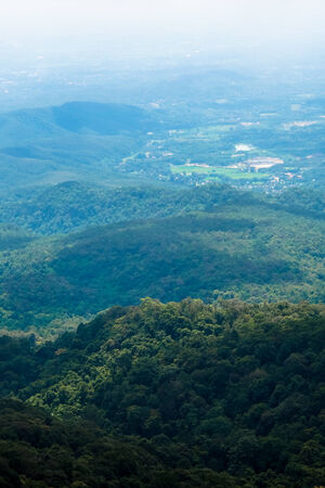 Mountain view with light cloudの写真素材