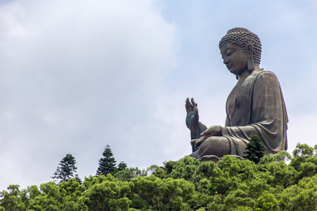 Tian Tan Buddha Statue Lantau Island, Hong Kongの写真素材