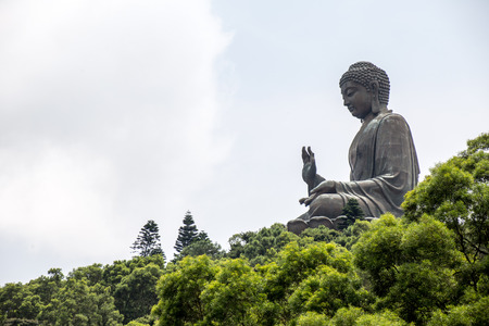 Tian Tan Buddha Statue Lantau Island, Hong Kongの写真素材