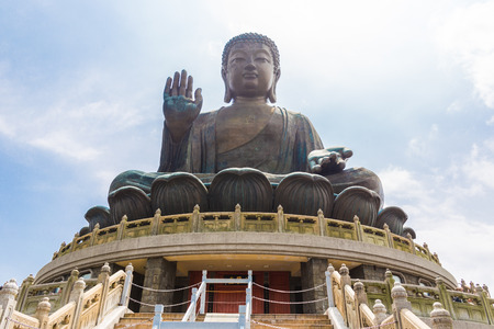 Tian Tan Buddha Statue Lantau Island, Hong Kongの写真素材