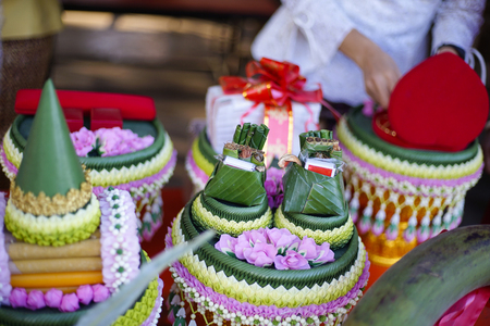 present in wedding day Thai and Chinese styleの写真素材