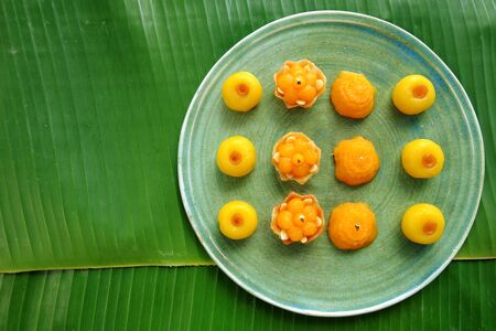 Thai dessert have good meaning about wealthy or rich.の写真素材