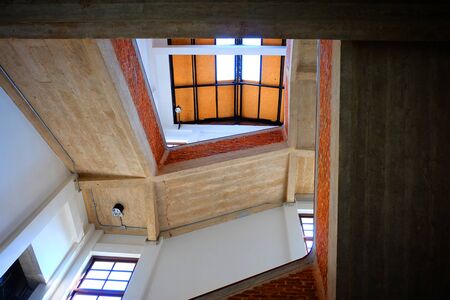 up stair to top at museum. Loft designのeditorial素材