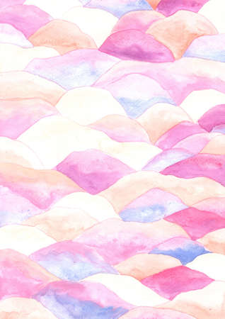 Pink and purple wave watercolor background for decoration on Valentine day ,sweet, wedding event and bakery shop.の写真素材