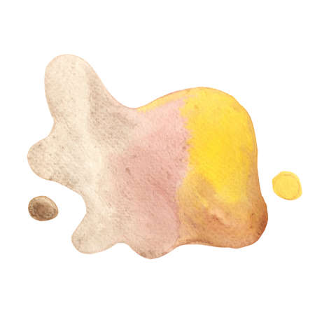 Brown color water drop frame watercolor for decoration on coffee cafe and historical concept.の写真素材