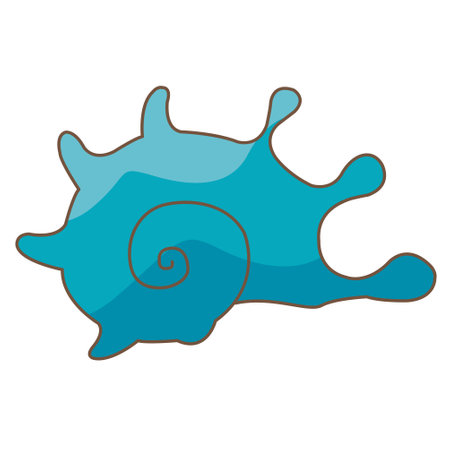 Seashell sign vector illustration for decoration on marine life, summer holiday and coastal living style concept.のイラスト素材