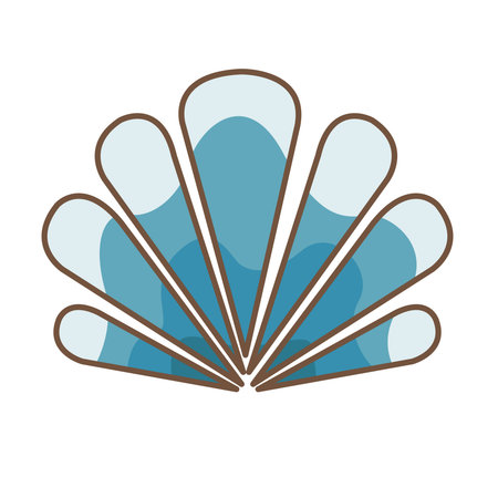 Seashell sign vector illustration for decoration on marine life, summer holiday and coastal living...