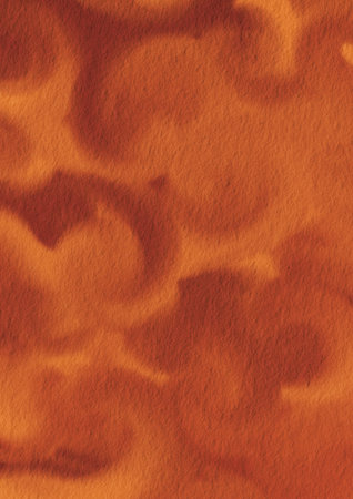 Red flame and orange swirling watercolor background for decoration on Summer, Autumn, hot temperature and Hell concept.の写真素材