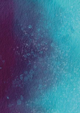 Purple and splash blue watercolor background for decoration on Aquatic and nautical concept.の写真素材