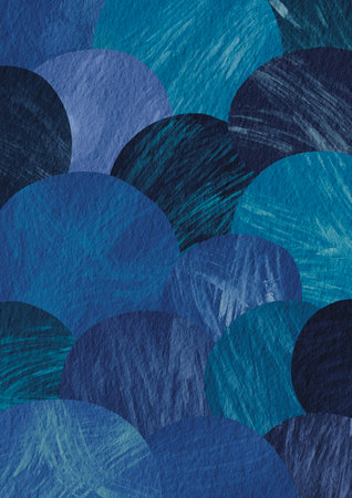Abstract dark blue  free form with dry brush stroke background illustration for decoration on water drinks and nautical concept.の写真素材