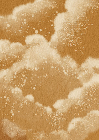Abstract light brown cloud with mist for decoration on vinatge sky and pollution.の写真素材