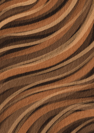 Abstract brown color line brush on paper illustration background for decoration on vintage, coffee...