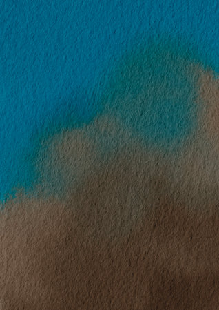Abstract ocean blue and brown dirty background on paper for decoration on nature, beauty and mineral concept.の写真素材
