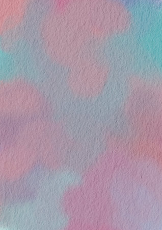 Abstract pink, purple and blue cloud sky background watercolor illustration for decoration on nature and evening skyの写真素材