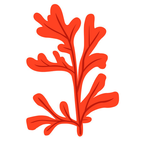 Abstract seaweed, sea grass and coral illustration for decoration on marine life, aquatic plant and ocean concept.のイラスト素材