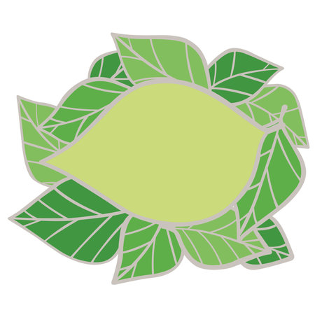 Green leaves banner illustration for decoration on garden and natural concept.のイラスト素材