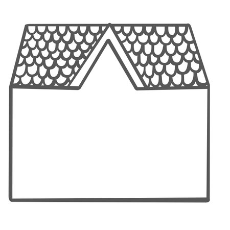 Abstract Doodle house and building for decoration on architecture and real estate concept.のイラスト素材